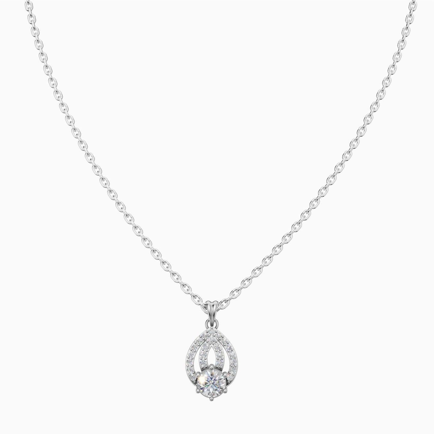 Silver Divina Drop Pendant