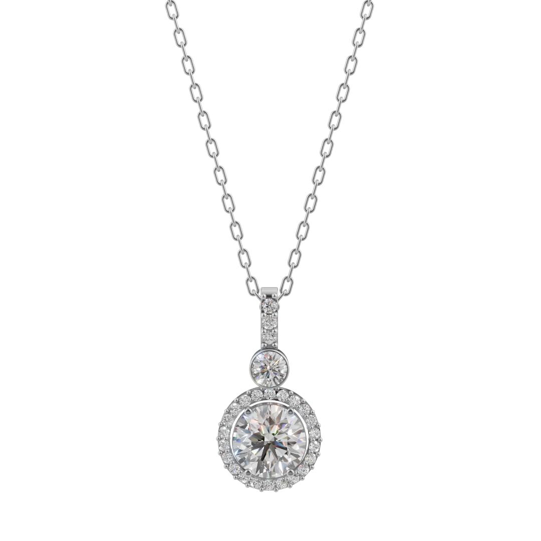 Silver White Stone Pendant