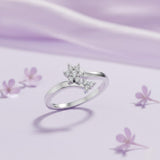 Silver Floral Wrap Ring