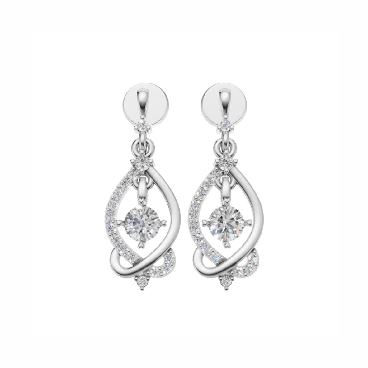 Silver Enchanted Swirl Drop Earrings