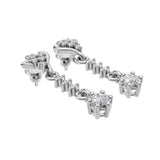 Silver Floral Drop Earrings