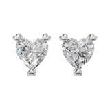 Silver Eternal Heart Crystal Earrings