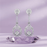 Silver Dazzling Cascade Drop Earrings