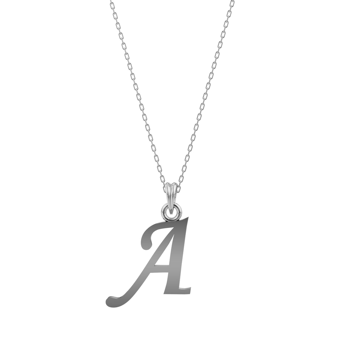 Silver A Symbol Pendant