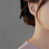 Silver Celestial Halo Stud Earrings