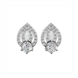 Silver Radiant Marquise Embrace Studs