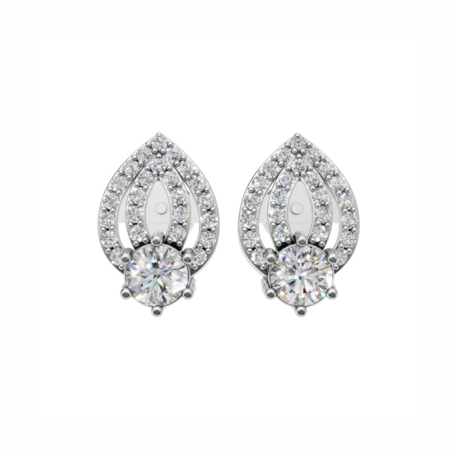 Silver Radiant Marquise Embrace Studs