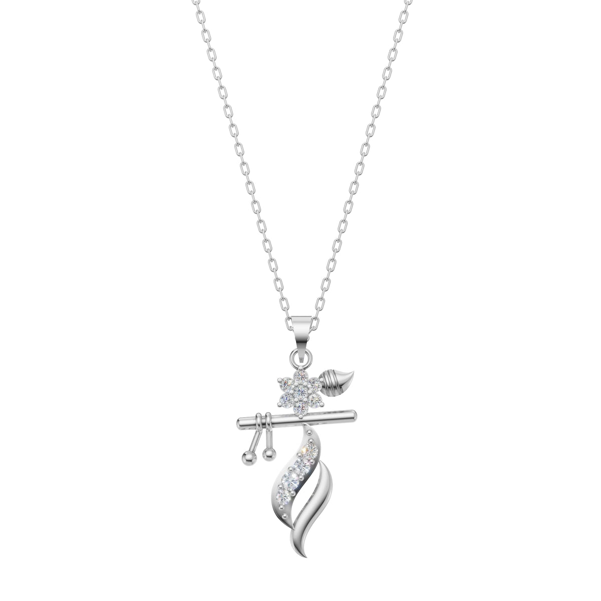 Silver Divine Krishna Charm Pendant