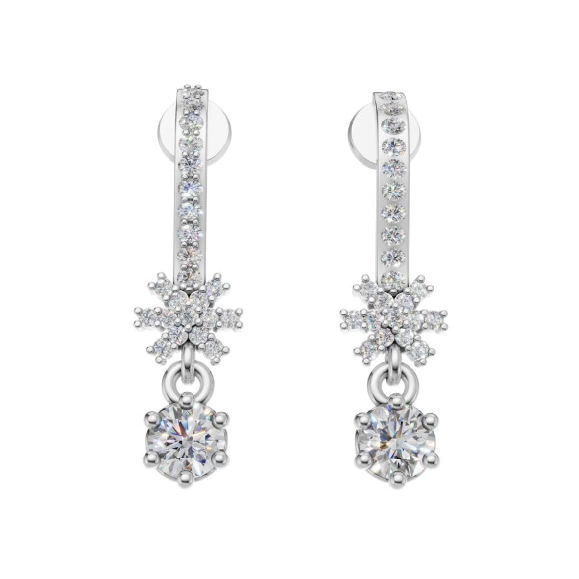 Silver Linear Drop Earrings