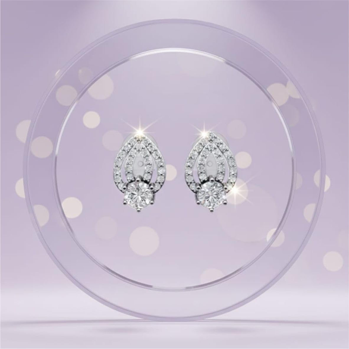Silver Radiant Marquise Embrace Studs