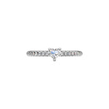 Silver Heart-Cut Solitaire Ring