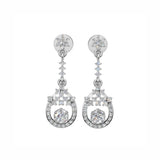 Silver Dazzling Cascade Drop Earrings