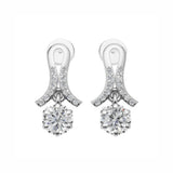 Silver Grace Arc Drop Earrings