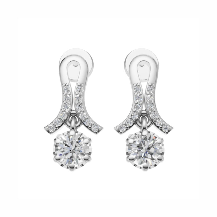 Silver Grace Arc Drop Earrings