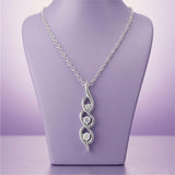 Silver Trinity Spark Wave Pendant