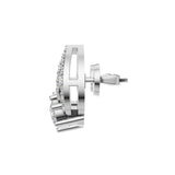 Silver Radiant Marquise Embrace Studs