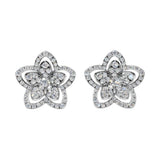 Silver Blooming Flora Earrings