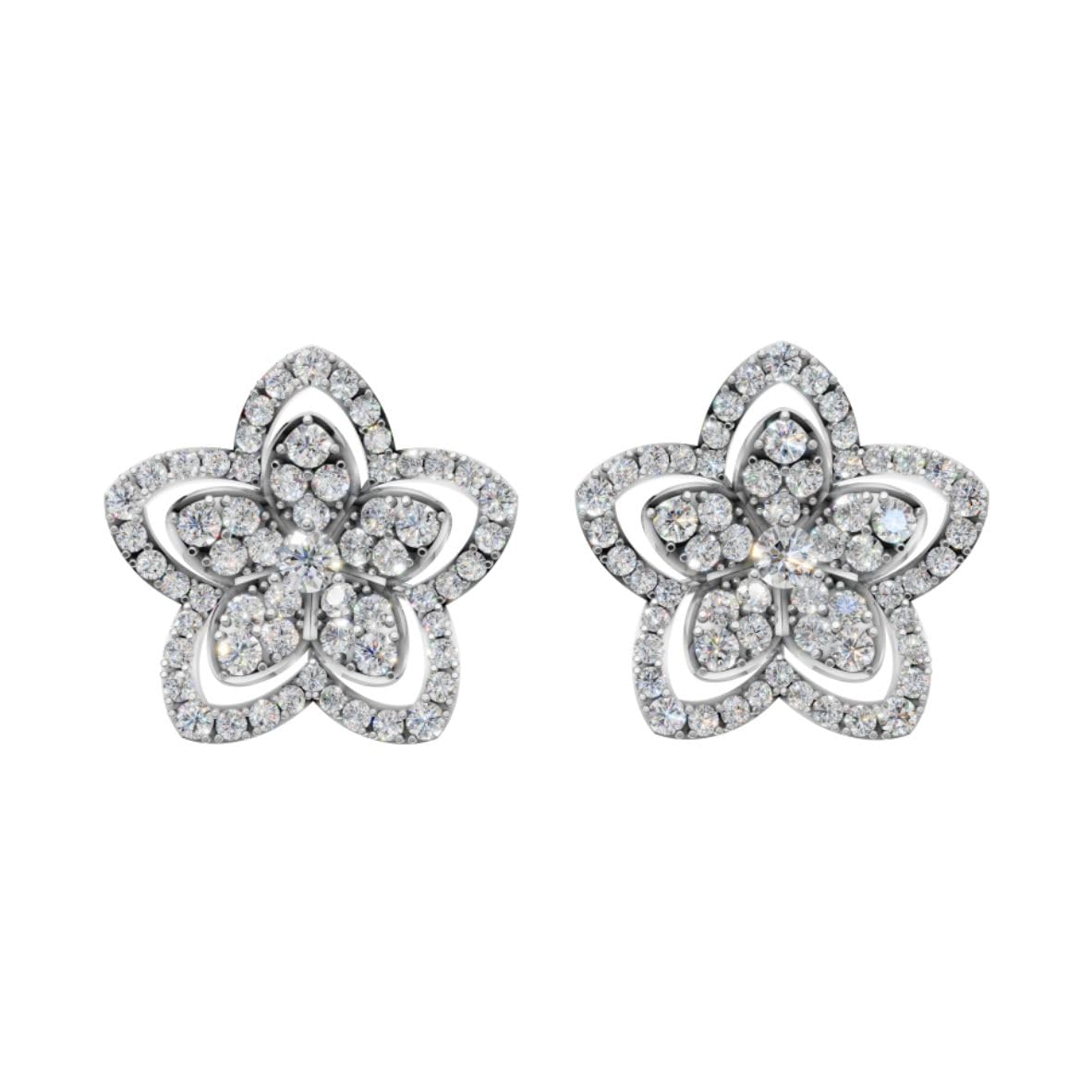 Silver Blooming Flora Earrings