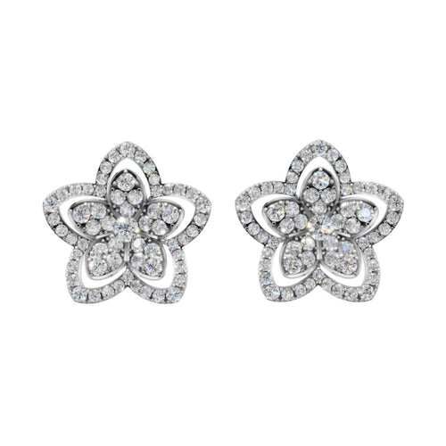 Silver Blooming Flora Earrings