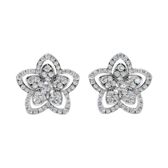 Silver Blooming Flora Earrings