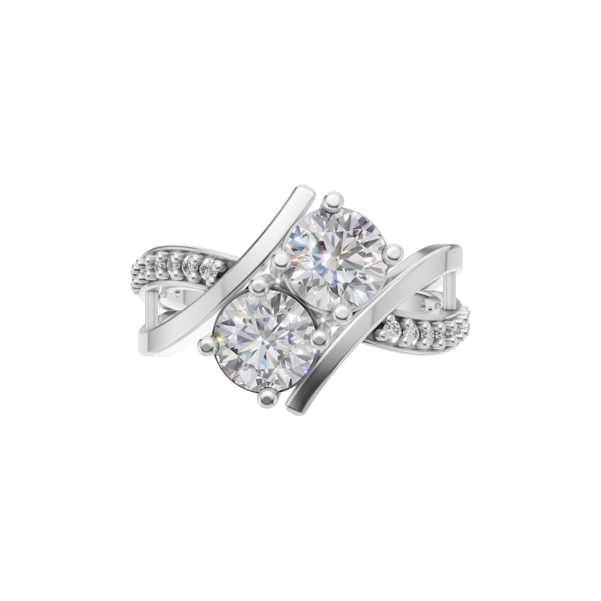 Silver Cushion Halo Solitaire Ring
