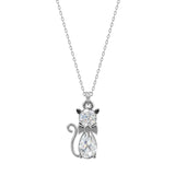 Silver Cat Symbol Pendant