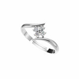 Silver Floral Open Ring