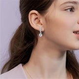 Silver Radiant Curve Drop Earrings