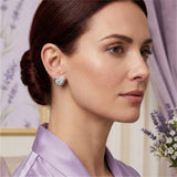 Silver Twinkling Heart Stud Earrings