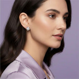 Silver Textured Rosebud Stud Earrings