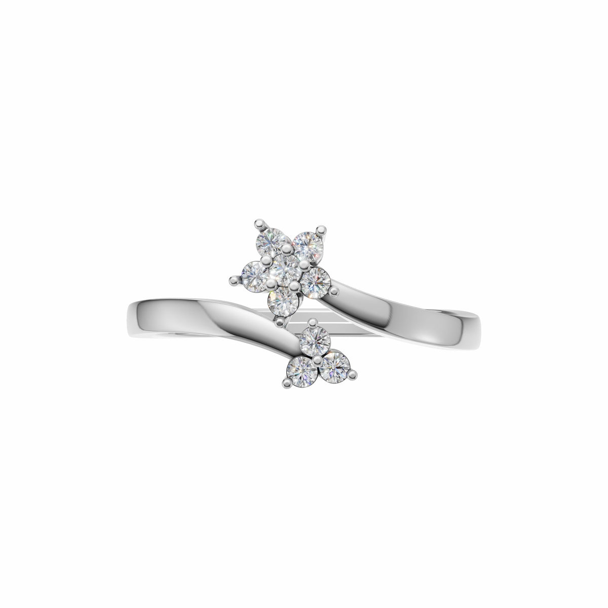 Silver Floral Wrap Ring