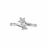 Silver Floral Wrap Ring