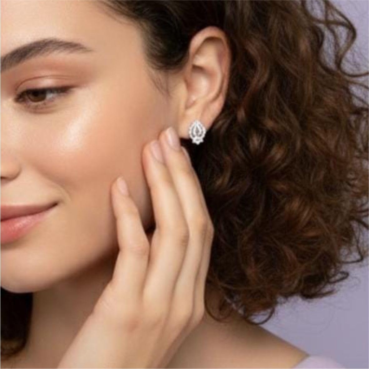 Silver Radiant Marquise Embrace Studs