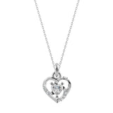 Silver Twist Heart Pendant