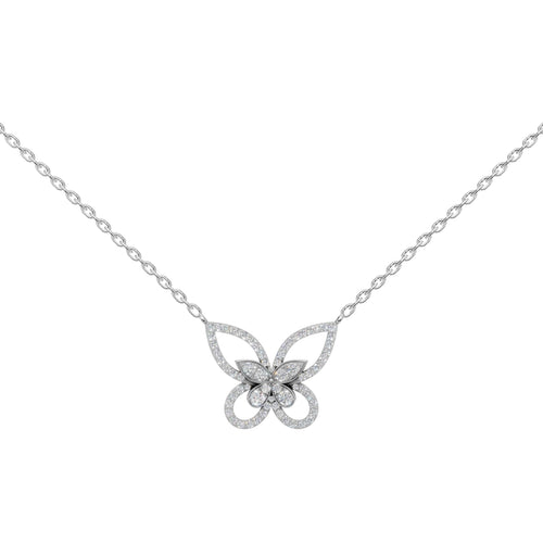 Silver Butterfly on a Chain Pendant