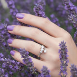 Silver Three Stone Wrap Ring