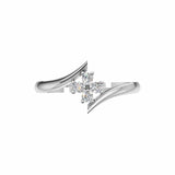 Silver Floral Open Ring