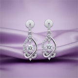 Silver Enchanted Swirl Drop Earrings