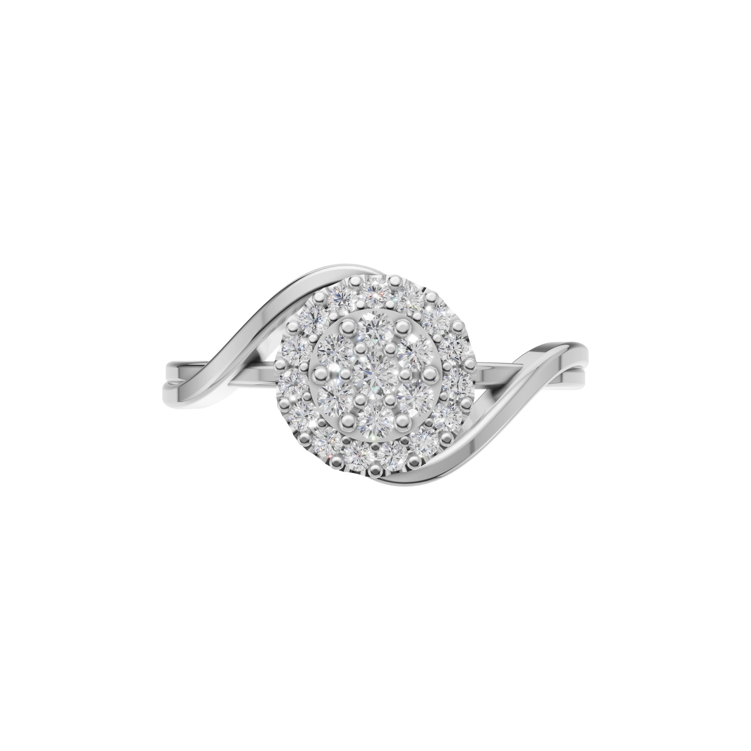 Silver Crown-Inspired Solitaire Ring