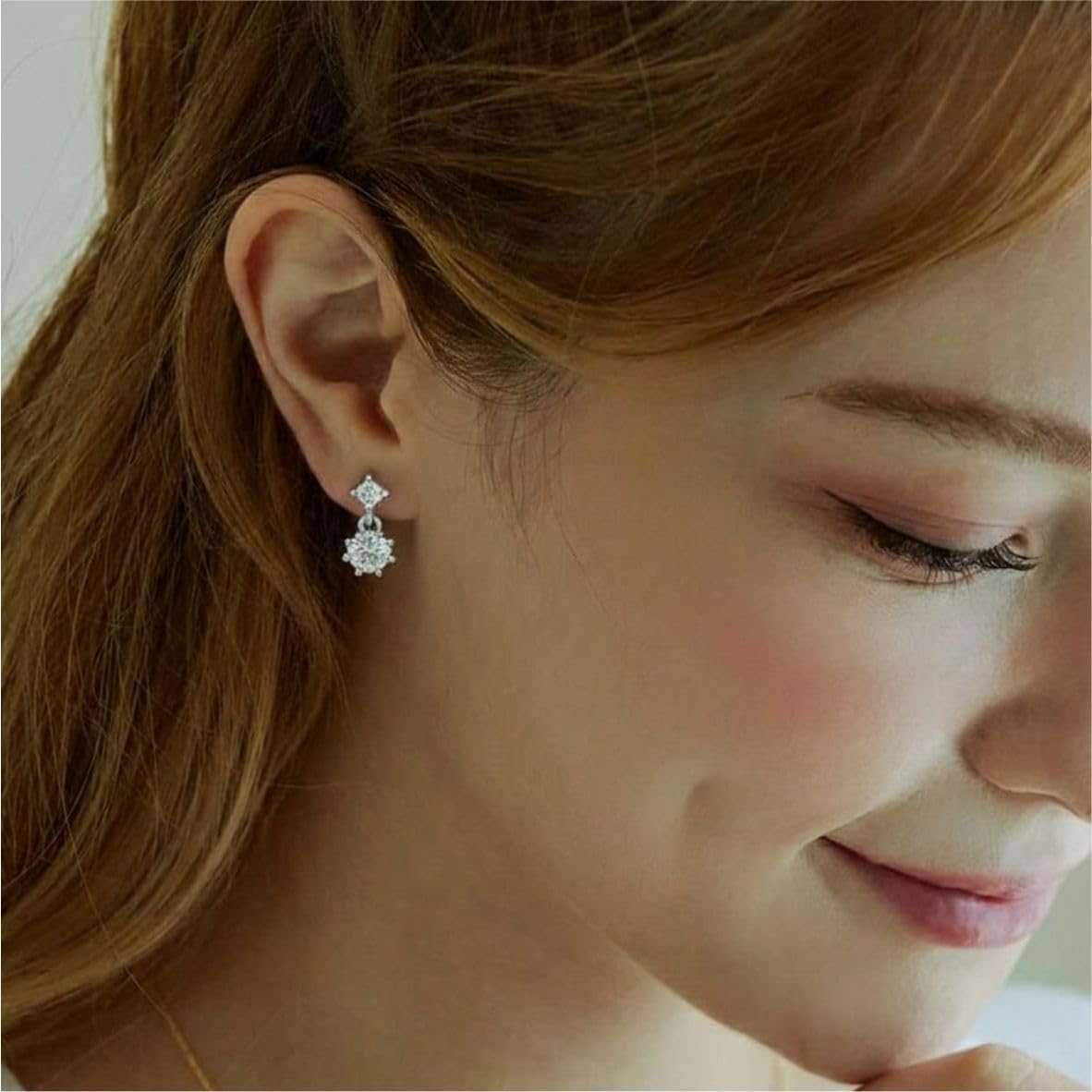 Silver Twin Radiant Drop Earrings