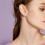 Silver Grace Arc Drop Earrings