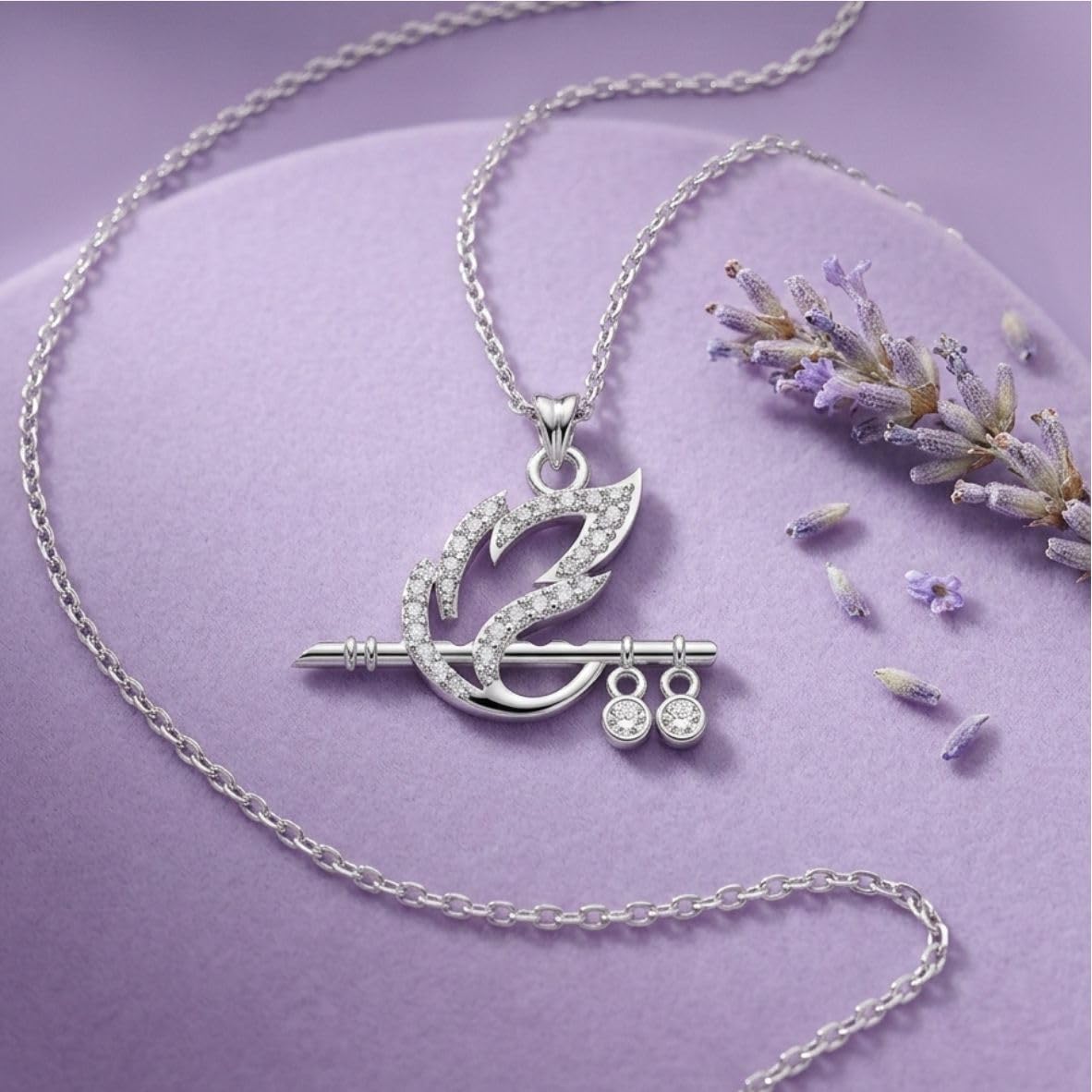 Silver Krishna Flute Grace Pendant