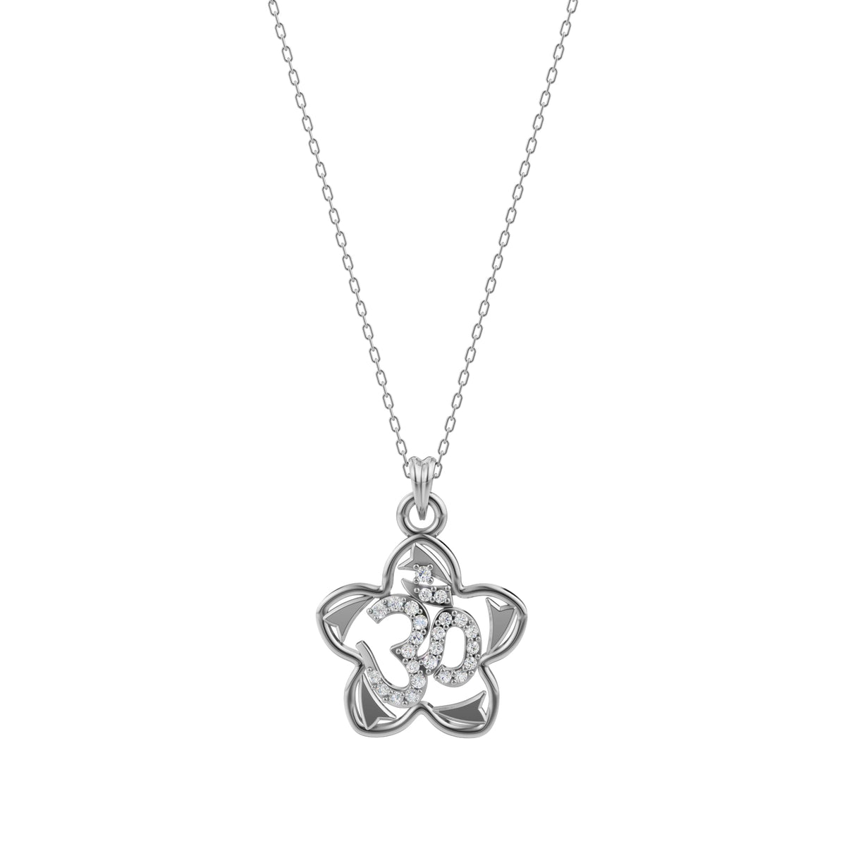Silver Om Blessing Pendant