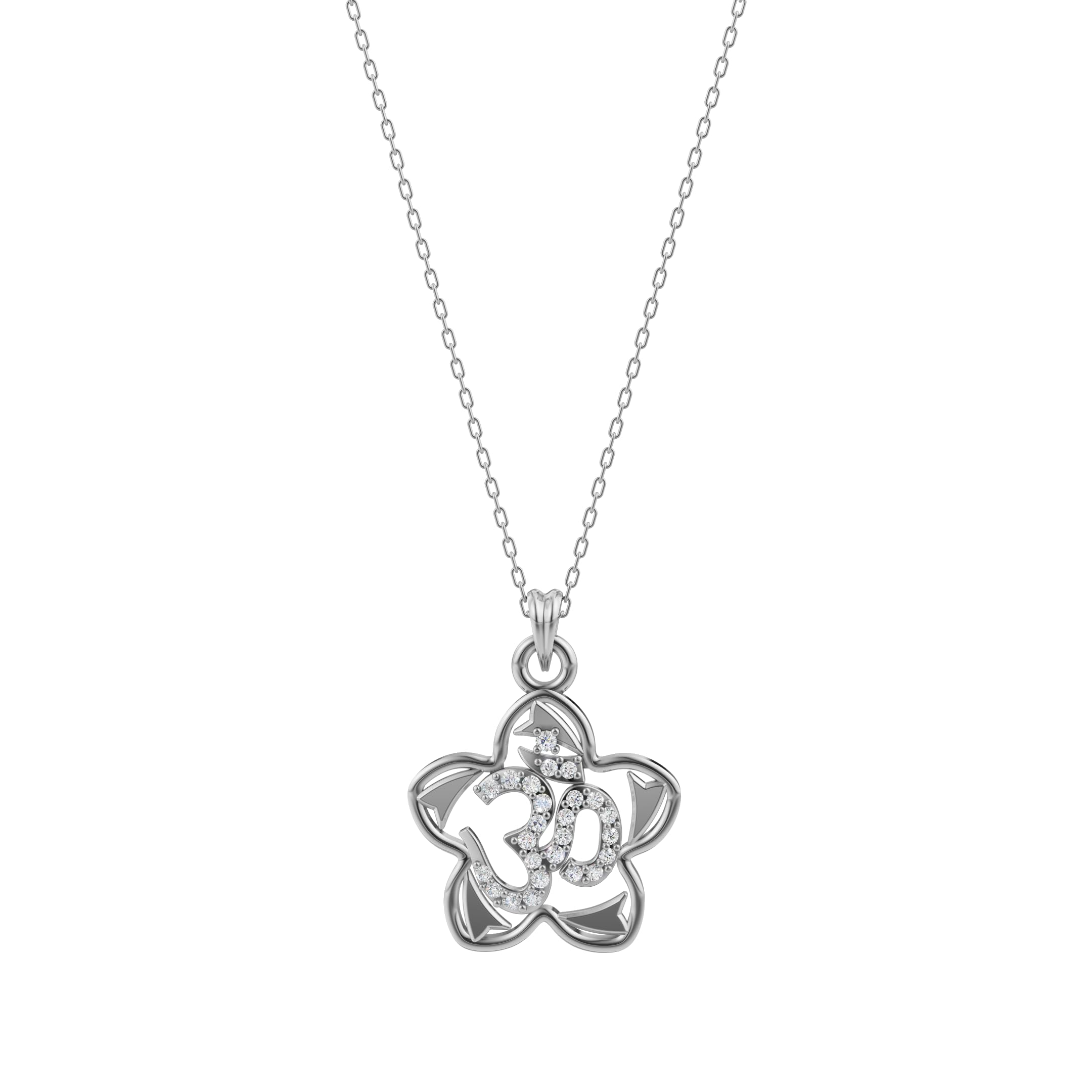 Silver Om Blessing Pendant