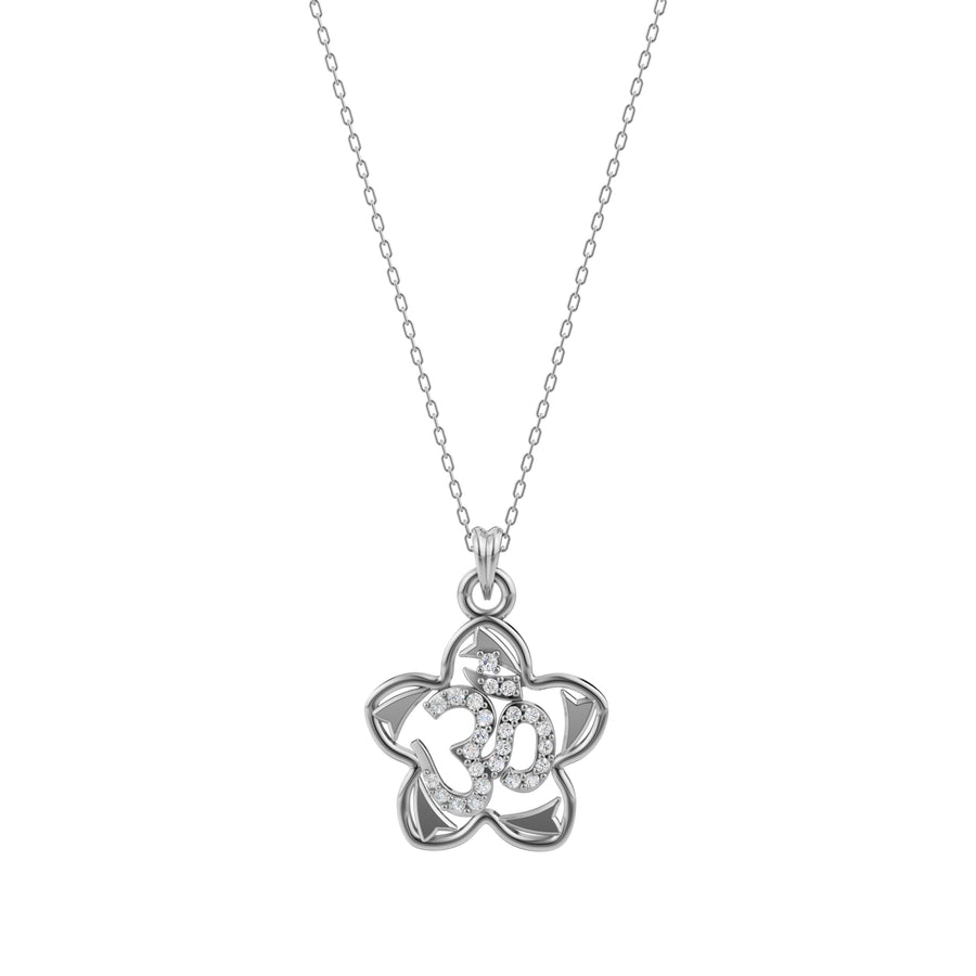 Silver Om Blessing Pendant