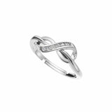 Silver Infinity Solitaire Ring