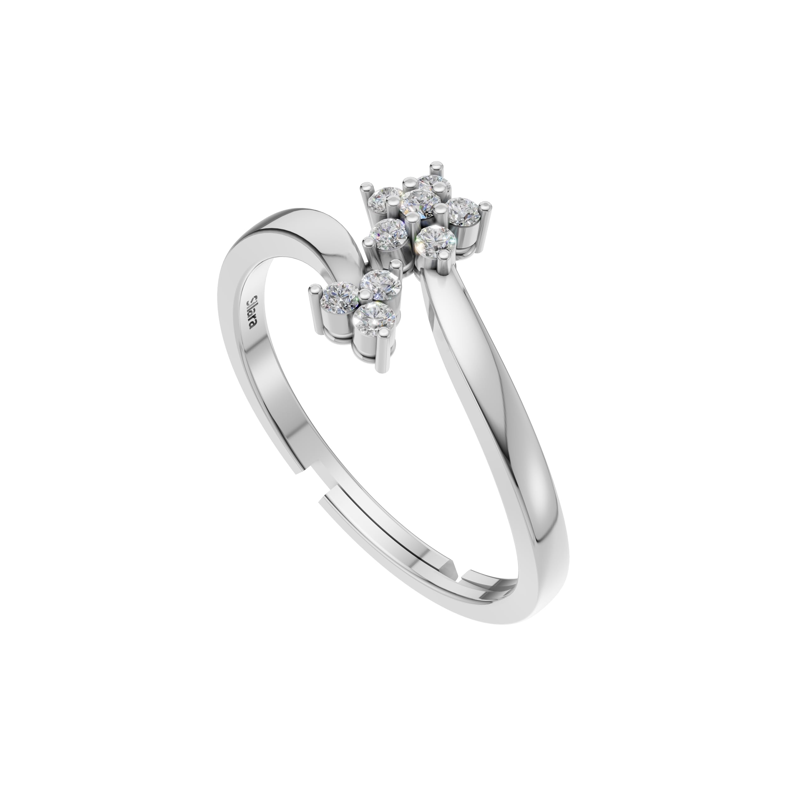 Silver Floral Wrap Ring