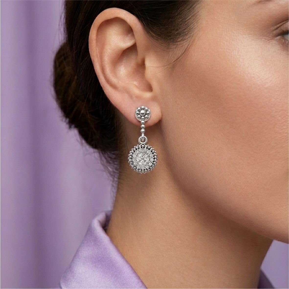 Silara Celeste Halo Drop Earrings