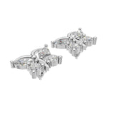 Silver Butterfly Aura Stud Earrings