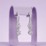 Silver Linear Drop Earrings